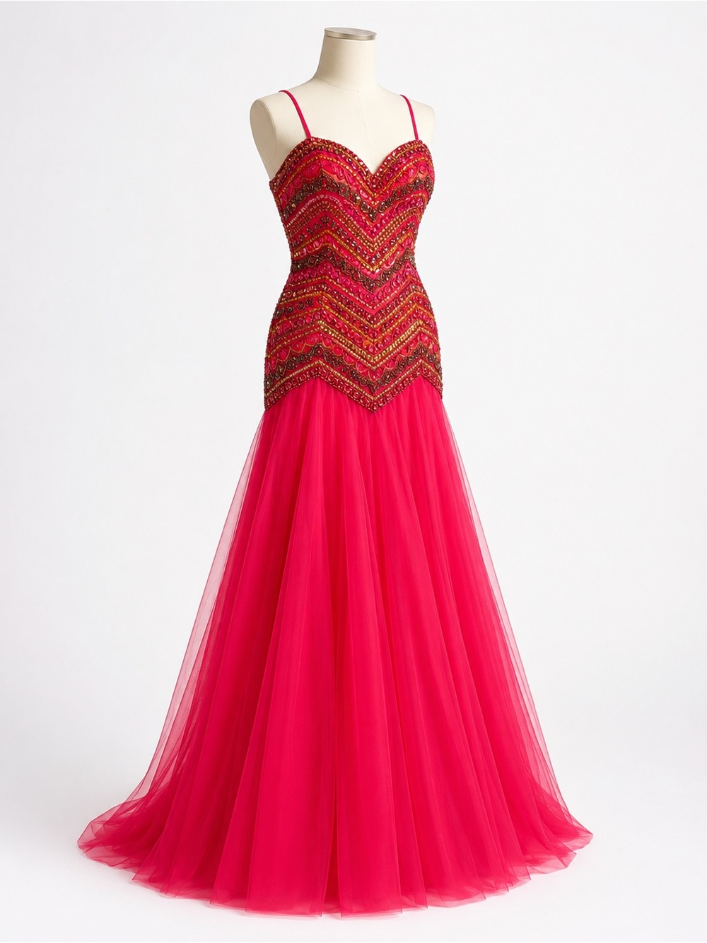 NWT ~ Mori Lee 49029 Bejeweled Mermaid Prom / Evening Dress ~ Size 4 MSRP $495 - Picture 2 of 7